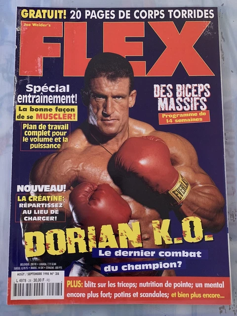 FLEX 1998 AUGUST/SEPT #28 Dorian Yates Cover! Joe Weider Old Collection ...