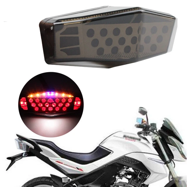 Universal Motorcycle LED Brake Stop Tail Light Integrated Turn Signal Lamp Part