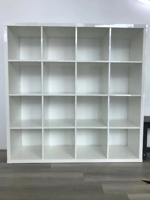IKEA KALLAX 4X4 storage shelving unit bookshelf bookcase 16 cube ...