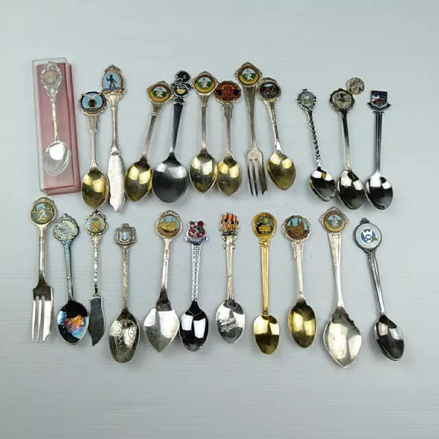 23 Souvenir Spoons Bulk Lot