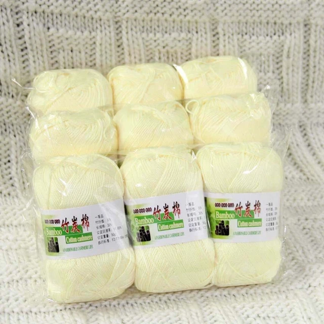 Venta 9BallsX50g Nueva Manta de Crochet Tejer a Mano Algodón Bambú Bebé Hilo 17