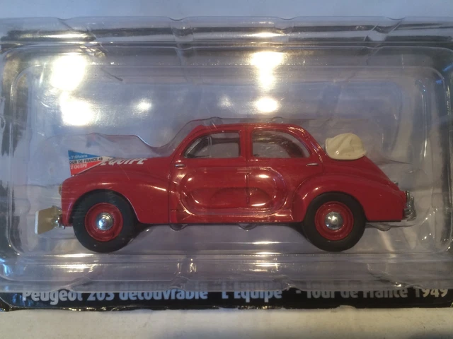 Miniature Peugeot 203 Equipe Tour De France 1949 Norev 1/43 - Neuf En Boîte