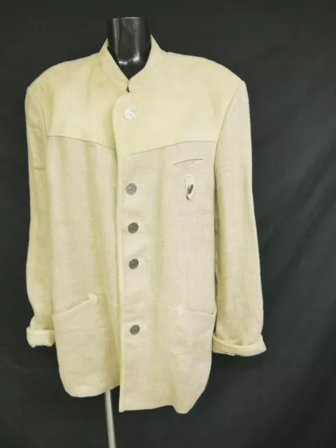Traunsee Trachten beige mit Stehkragen klasse Herren Janker Trachtenjacke Gr.52