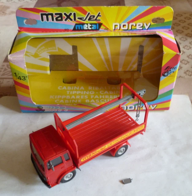 Ancien Norev Maxi Jet - Camion De Dépannage Volvo Orange 1/43 - Collection