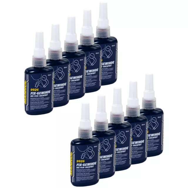 Vis de Blocage 10 x 50 ML Mannol Fil Haute Ténacité Visser Adhésif Hélice