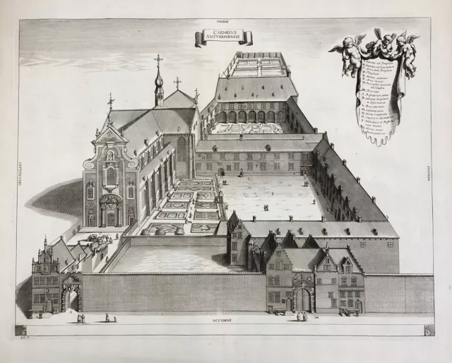 Anvers Karmeliter Karmelietenklooster Monastère Sanderus 1730