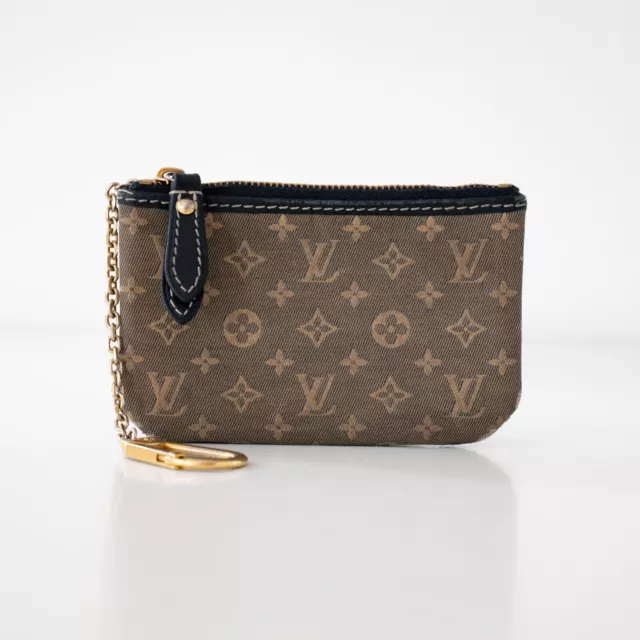 Louis Vuitton Monogram kleine Brieftasche mit Schlüsselanhänge Idyll Stoff blau