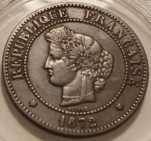 5 centimes CERES 1872 A (Paris)