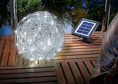25cm Solaire LED Câble Lampe Boule Lampe de Jardin Extérieur Éclairage Déco