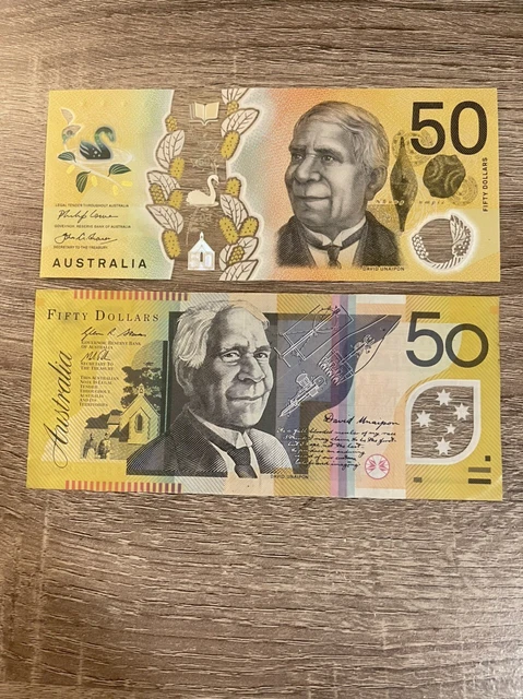 100 Australian Dollars New & Old Banknote. 2 X 50 Australia AUD Circulated Notes
