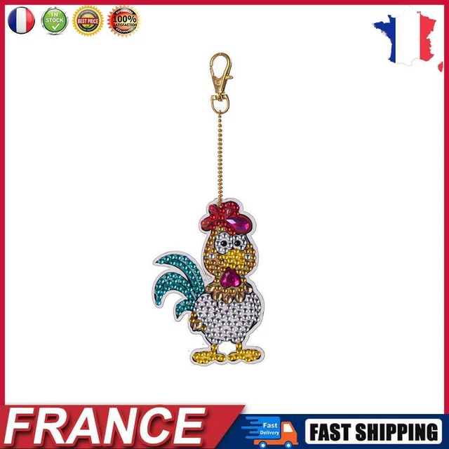 Cartoon Diamond Painting Keychain DIY Luminous Key Ring Pendant (DSK028) fr