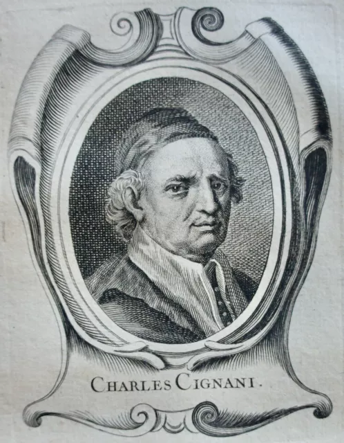 CIGNANI CHARLES (1628-1719) PORTRAIT GRAVURE DE 1745 , né à BOLOGNE, PEINTRE