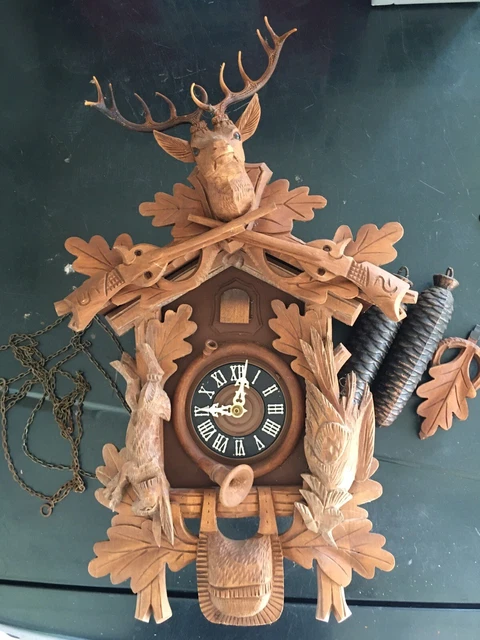 Horloge Coucou Hubert Herr Forêt Noire – Vintage Mécanique Années 70