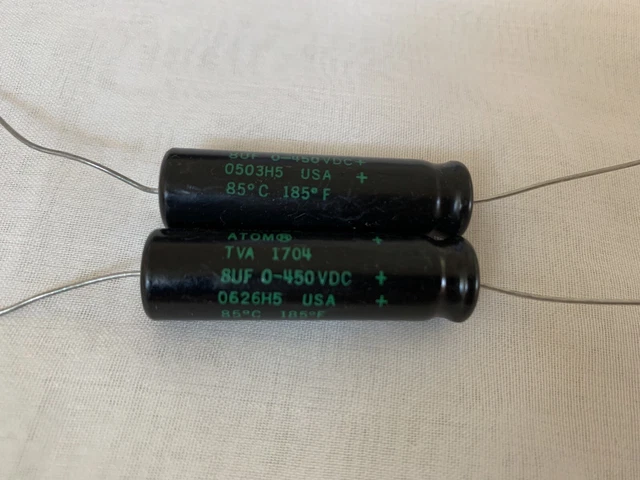 Lot Of 10 New Sprague Atom 25uF 50V Electrolytic Capacitors 20% TVA-1306 - Foto 2