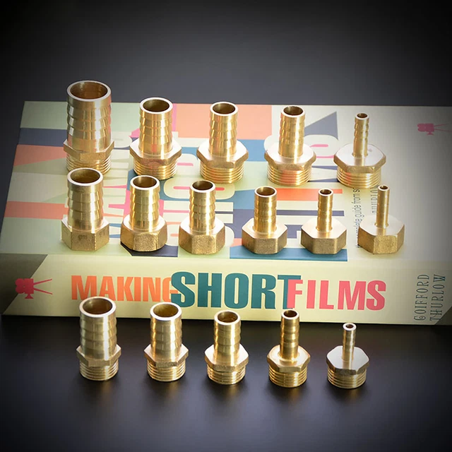Hose Barb X 1/2" to 2" Female and Male Brass Pipe Fitting BSP Thread Gas Fuel Wa