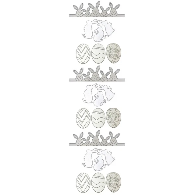 9 Stück Kaninchen Osterei Scrapbooking-Papier stirbt DIY-Karten, die