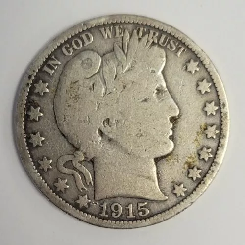 1915 Barber Half Dollar 50c