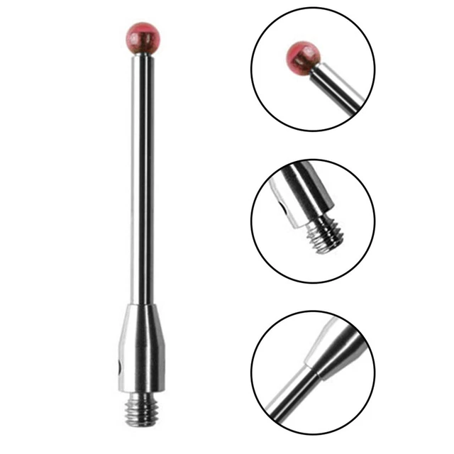CMM Touch Probe M3 Thread Probe Stylus 3mm Rub Y-Ball Tips 30mm Long A-5003-0057