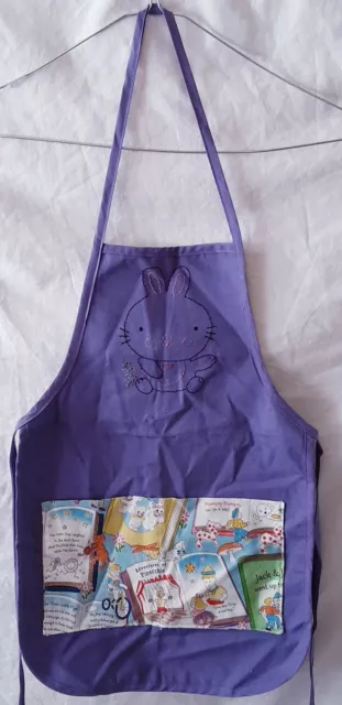 De colección Pascua niño pequeño DELANTAL Bordado a mano artesanía dibujos animados conejito c15