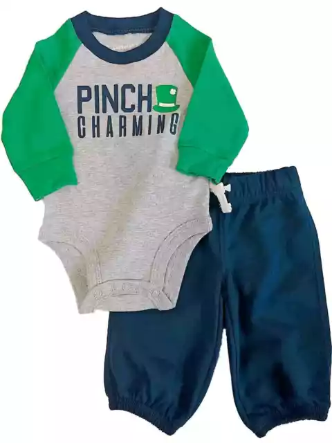 Carters Infant Boys Pinch Charming Baby Outfit St Patricks Bodysuit & Pants 3m