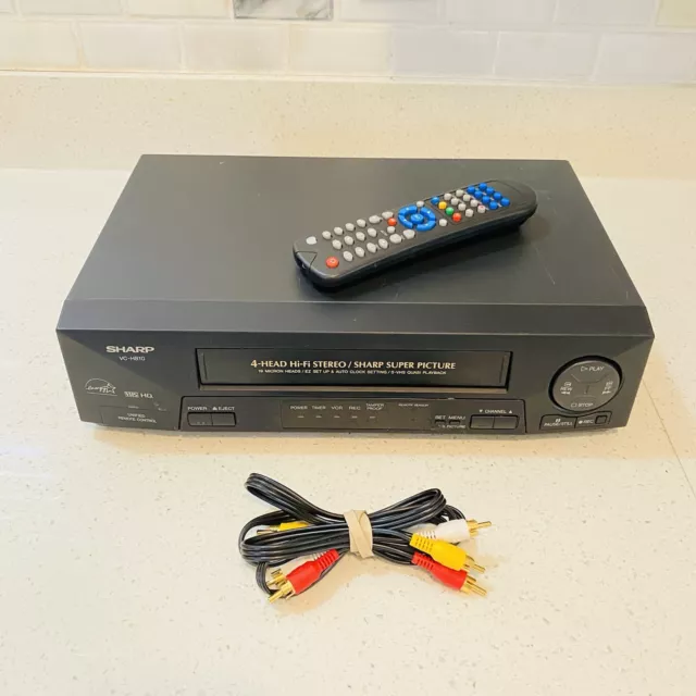 Sharp VC-H810U 4-Head HiFi Stereo Video Cassette Recorder VHS Player w/ Remote
