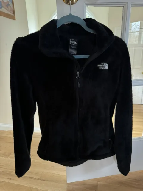 The North Face Womens Black Faux Fur Long Sleeve Full-Zip Jacket Size XS