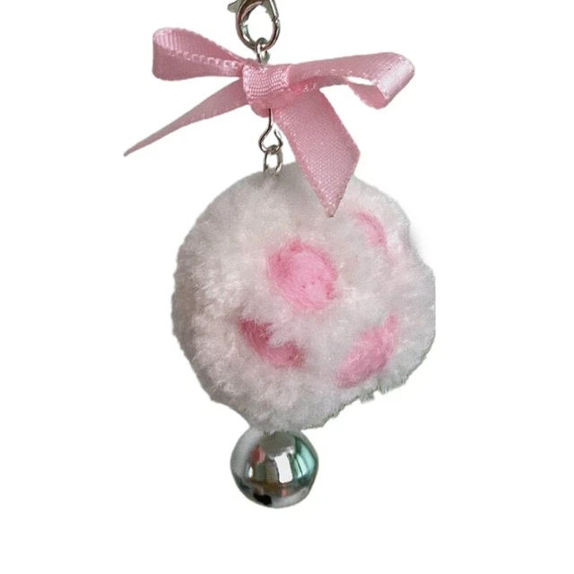 Plush Stuffed Keychain Bowknot Cat Claw Balls Soft Pendant Keyring for Decor 3