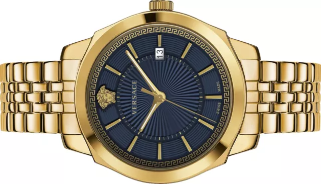 Versace VEV901423 Icon Classic blue gold Stainless Steel Men's Watch NEW 3