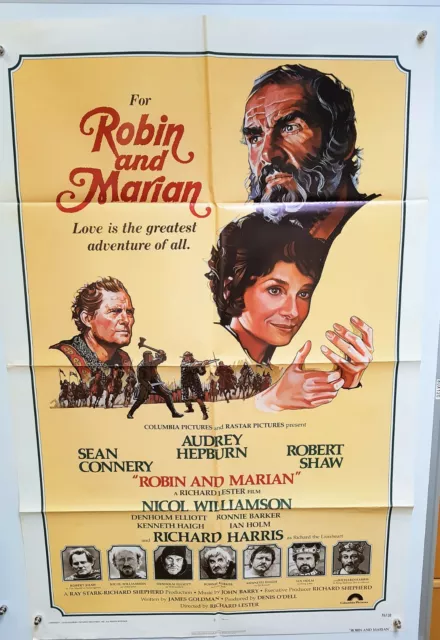 'Robin & Marian' (1976) - Connery & Hepburn Together - Us One Sheet- Unused