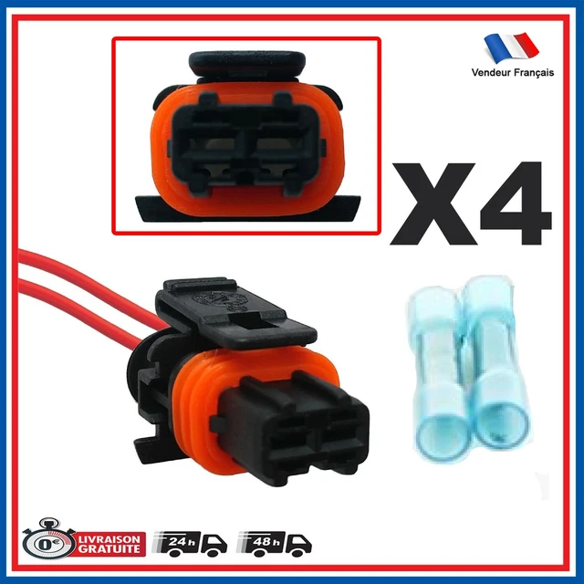 Connecteur Femelle 4 Broches Pour Mercedes, BMW, Land Rover, RAM - Neuf Avec Câble