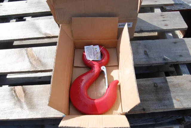 Dayton 2Ynx7 Lifting Hook W/Latch, 4-1/8Ton Alloy Steel 3/4" Trade Grade 80 New