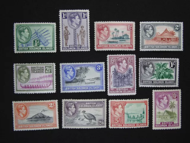 British Solomon Islands 1939-51 set to 10s SG 60-72 MLH  (CWA95)