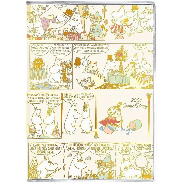 MOOMIN 2024 B6 Planner COMIC ART Schedule Book Diary Kawaii Cute Japan