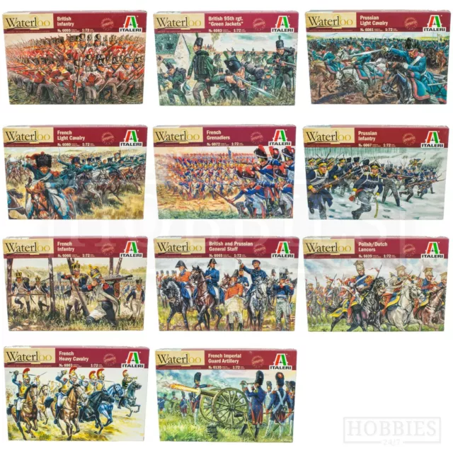 Italeri 1/72 Figure Guerre Napoleoniche Francese Britannico Russo Esercito Waterloo