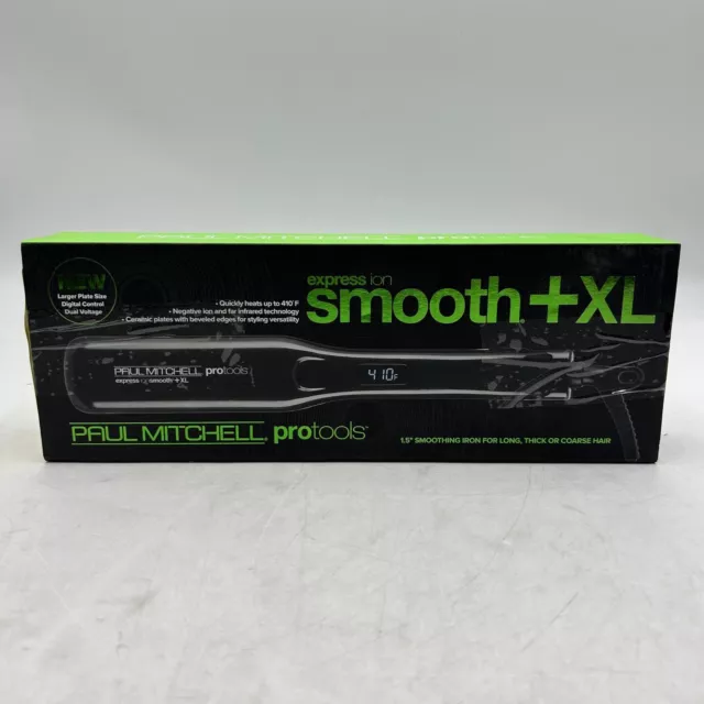 Paul Mitchell Pro Tools Express Ion Smooth + hierro plano de cerámica XL, 1,5 pulgadas