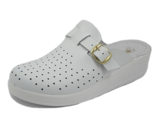 Fly Flot Zoccoli Professionali Donna - Ciabatte Sanitarie In Pelle Forata Con Sottopiede In Cuoio - Comodissime! - Foto 6