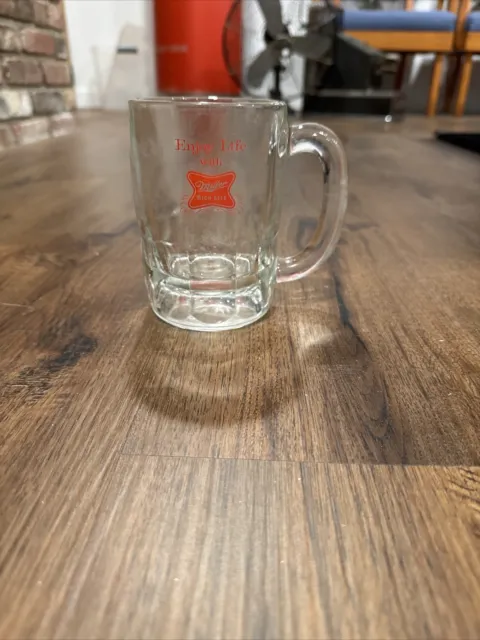 Vintage Miller High Life Glass Beer Drinking Mug ~ 12oz