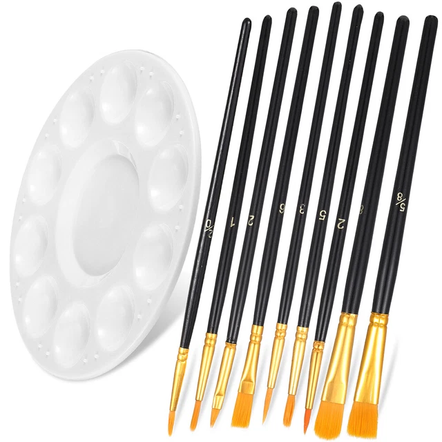 Spazzoli di pittura Set cui pennelli pittura in nylon 10 pezzi con