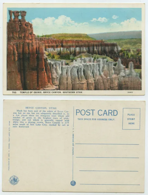 62861 - Tempio di Osiride - Bryce Canyon, Utah - vecchia cartolina
