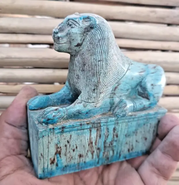Rare figurine Statue God Sekhmet Egyptian Lion Warrior Ancient Antiquities BC