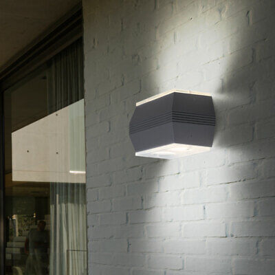 EGLO Lampe Murale Extérieure Balcon LED Luminaire de Façade Haut Bas Aluminium 