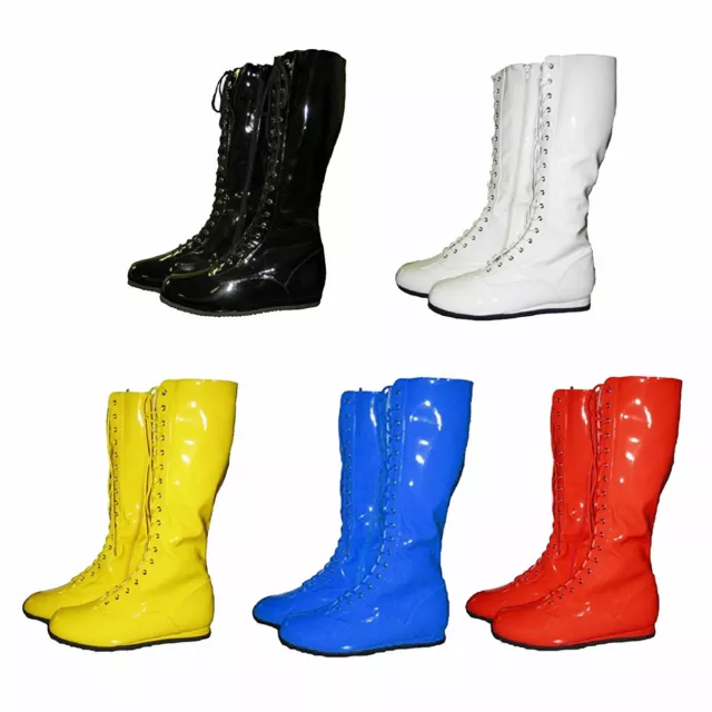 Adult Pro Wrestling Costume Lace-Up Zipper Boots Custom Made Multiple Color