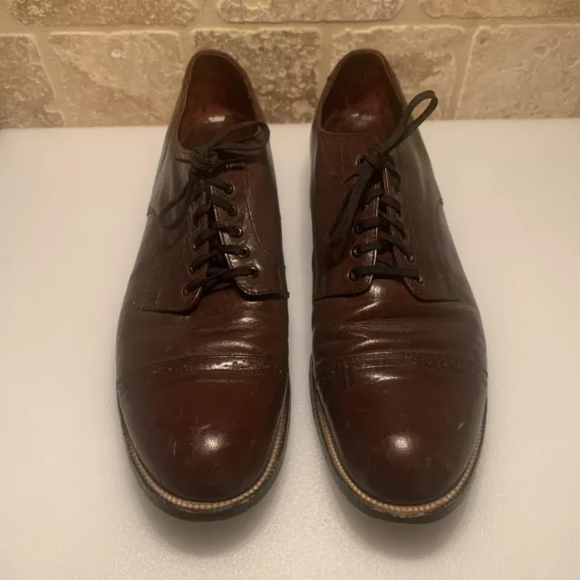 Stacy Adams Cap Toe Oxford Ox Dress Shoes Men 9 D US Burgundy Red 00010