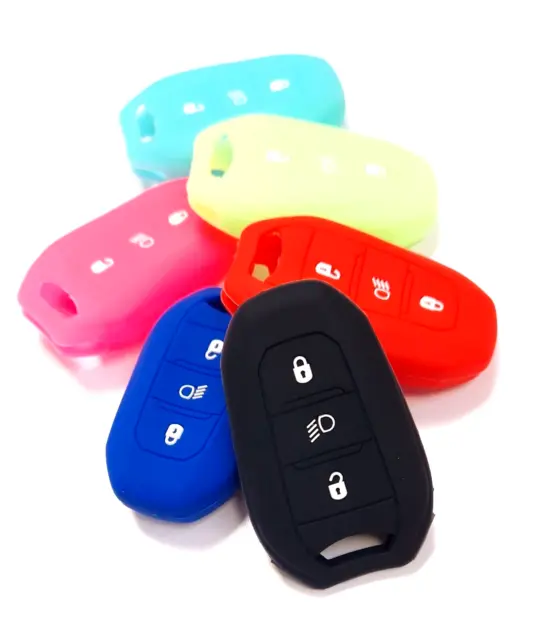 3 Button Key Case Fob Cover For Peugeot 208 308 508 3008 5008 Keyless Entry 6