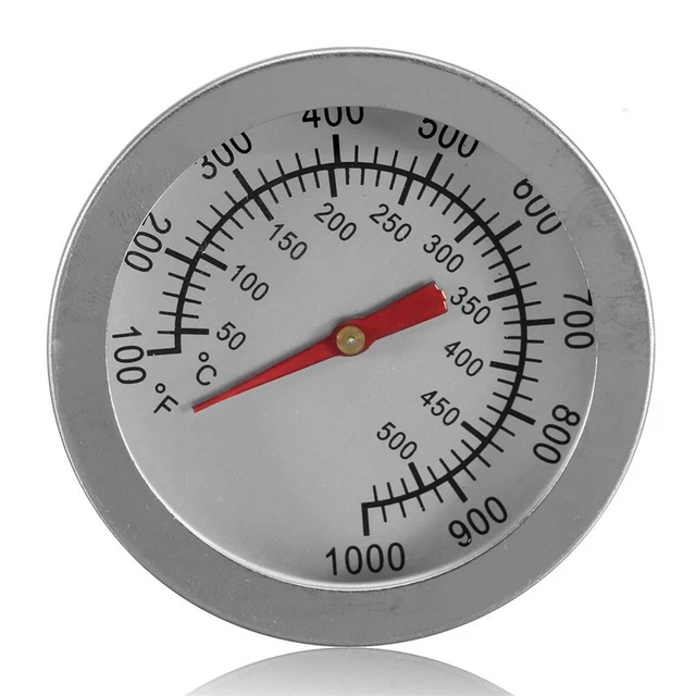 Termómetro de barbacoa fumador acero inoxidable pozo bimetálico medidor barbacoa exterior