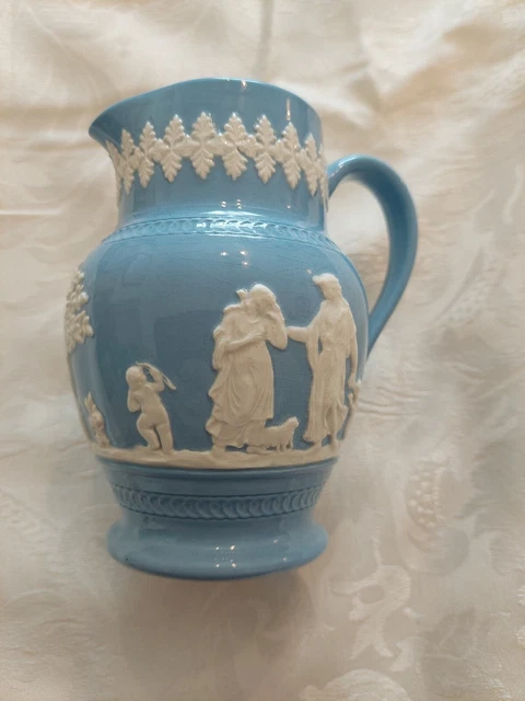 Dudson & Hanley England blau Jaspis Ware griechische Musen Figuren 10oz Krug