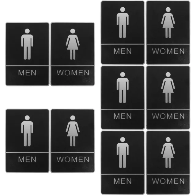 10 pcs Gender Toilet Sign Men and Women Toilet Sign Self-adhesive Restroom