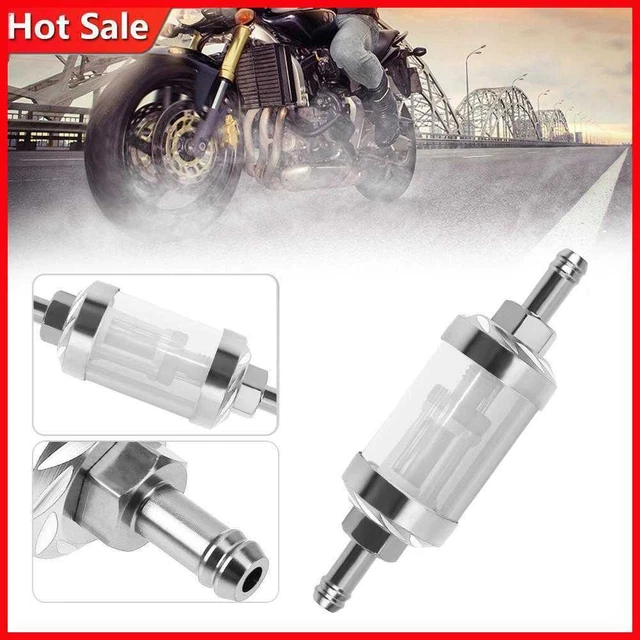 8mm CNC Aluminio Aleación Aceite Calefactor Filtro de Gas para ATV Dirt Pit Bike Motocross