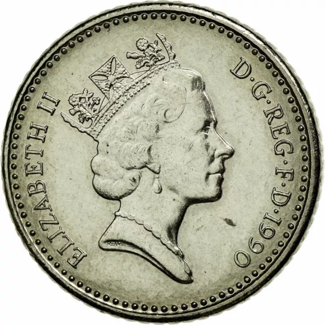 [#78373] Coin, Great Britain, Elizabeth II, 5 Pence, 1990, AU(50-53), Copper-nic