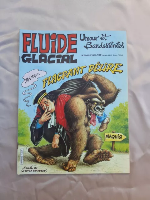 Bd Vintage Fluide Glacial N° 62 Aout 1981